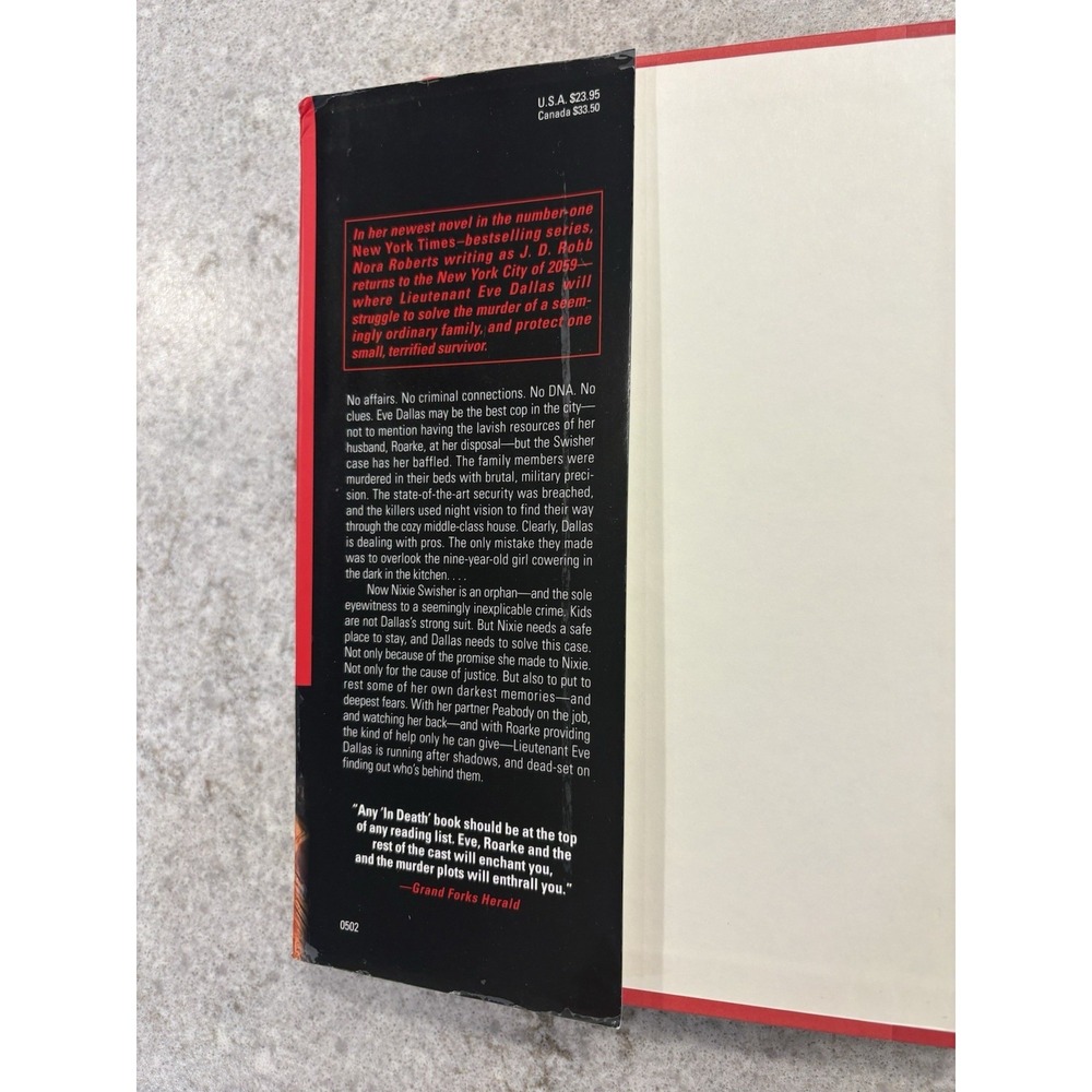Nora Roberts J.D. Robb Survivor in Death Hardcover Novel with Dust Jacket - Picture 5 of 12